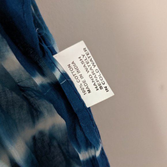 Fairtrade light cotton scarf GlobeIn - Picture 2 of 2